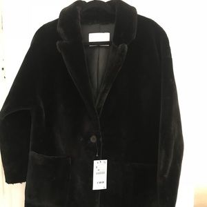 Zara AW17 Faux Fur Coat with leather lining.